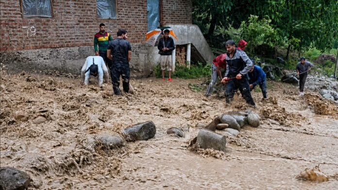 Flash floods caused by cloudbursts in Jammu and Kashmir