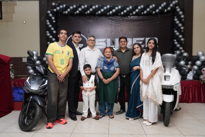 Super Motors EV's electric scooter launch event in Jammu & Kashmir